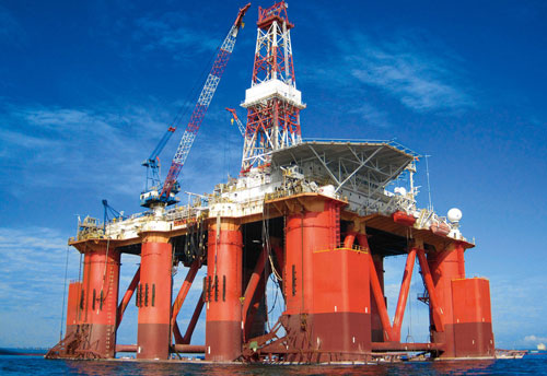 钢格板焊机-海上石油钻井平台